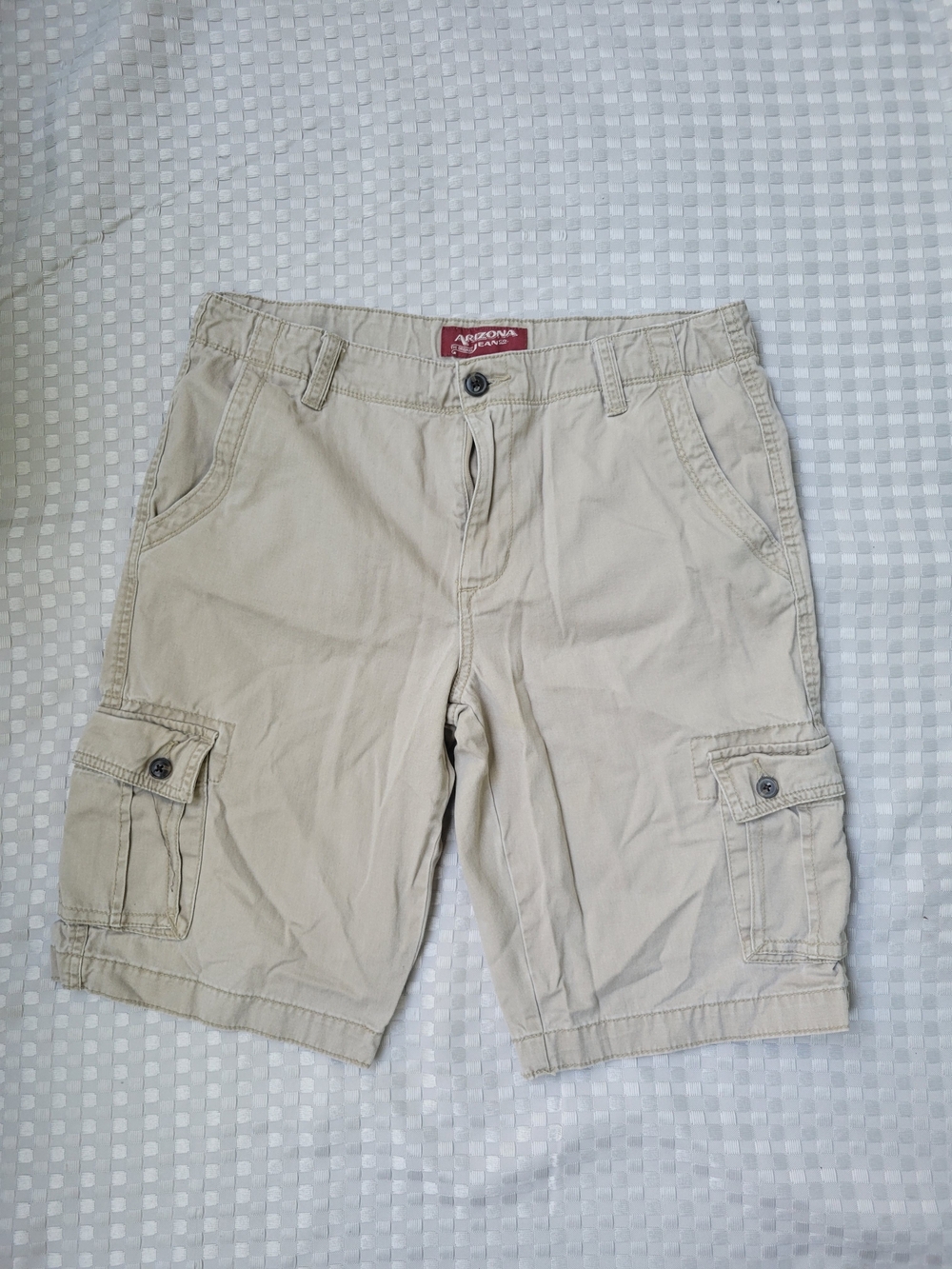 Arizona Jean Company Beige Cargo Shorts - Men's Casual Utility Short